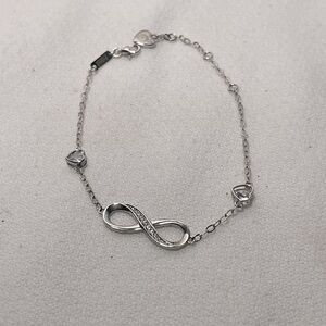 Billie Bijoux Womens 925 Sterling Silver Infinity Anklet Bracelet Endless Love